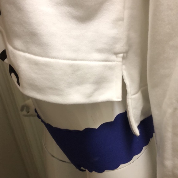 Woman’s Adidas Cropped Logo Sweat Shirt - Picture 3 of 5